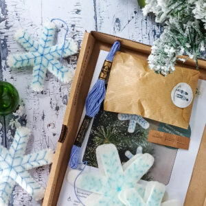 kit créatif- feutrine-flocons alpins-